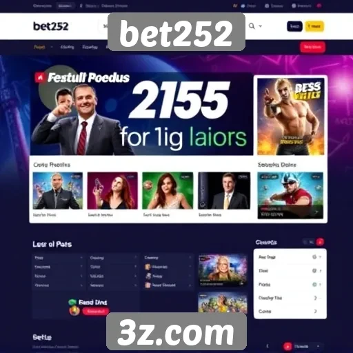 Interface e usabilidade do site bet252